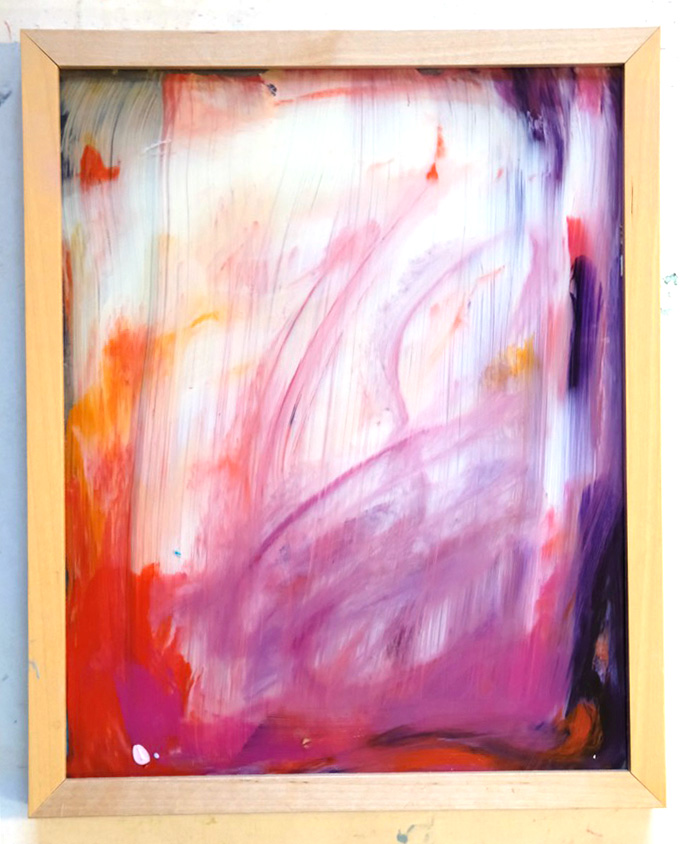 no title, dina 4, acryl behind glass