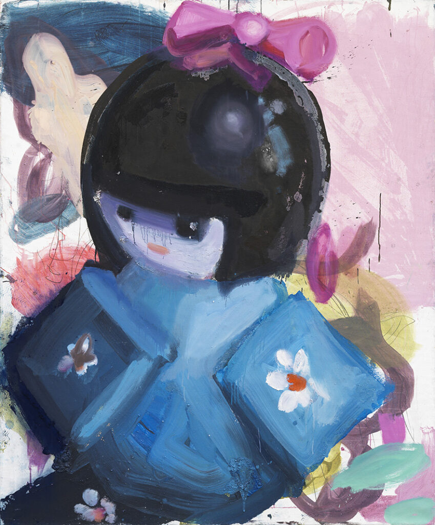 marzipangeisha, 150*180 cm, mixed media on canvas